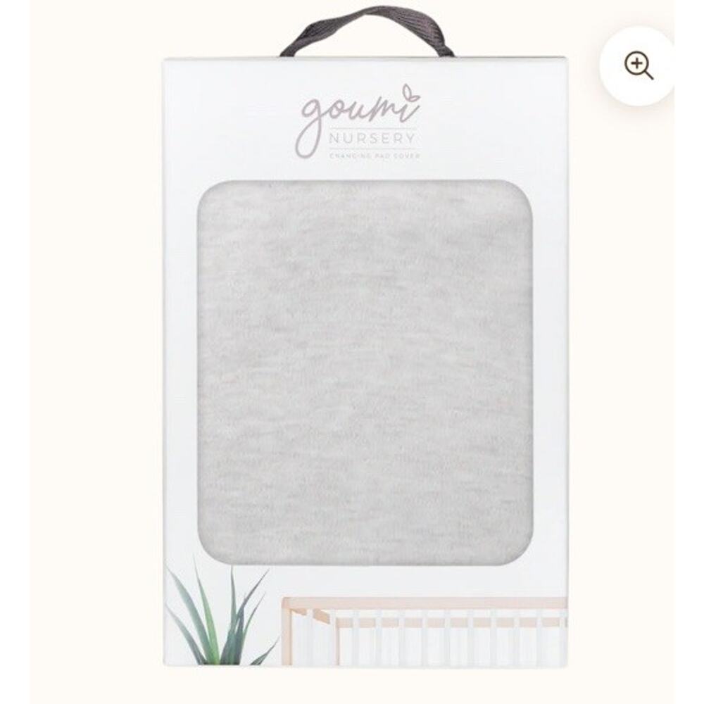 Goumi Baby Nursery Changing Pad Cover Bamboo Organic Cotton Cloud Storm Gray NEW